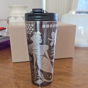 Starbucks Black and Silver Travel Mug